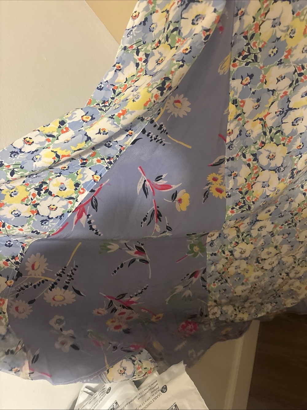 Polo by Ralph Lauren Light Blue Floral Long Sleeve Maxi Dress - Picture 5 of 5